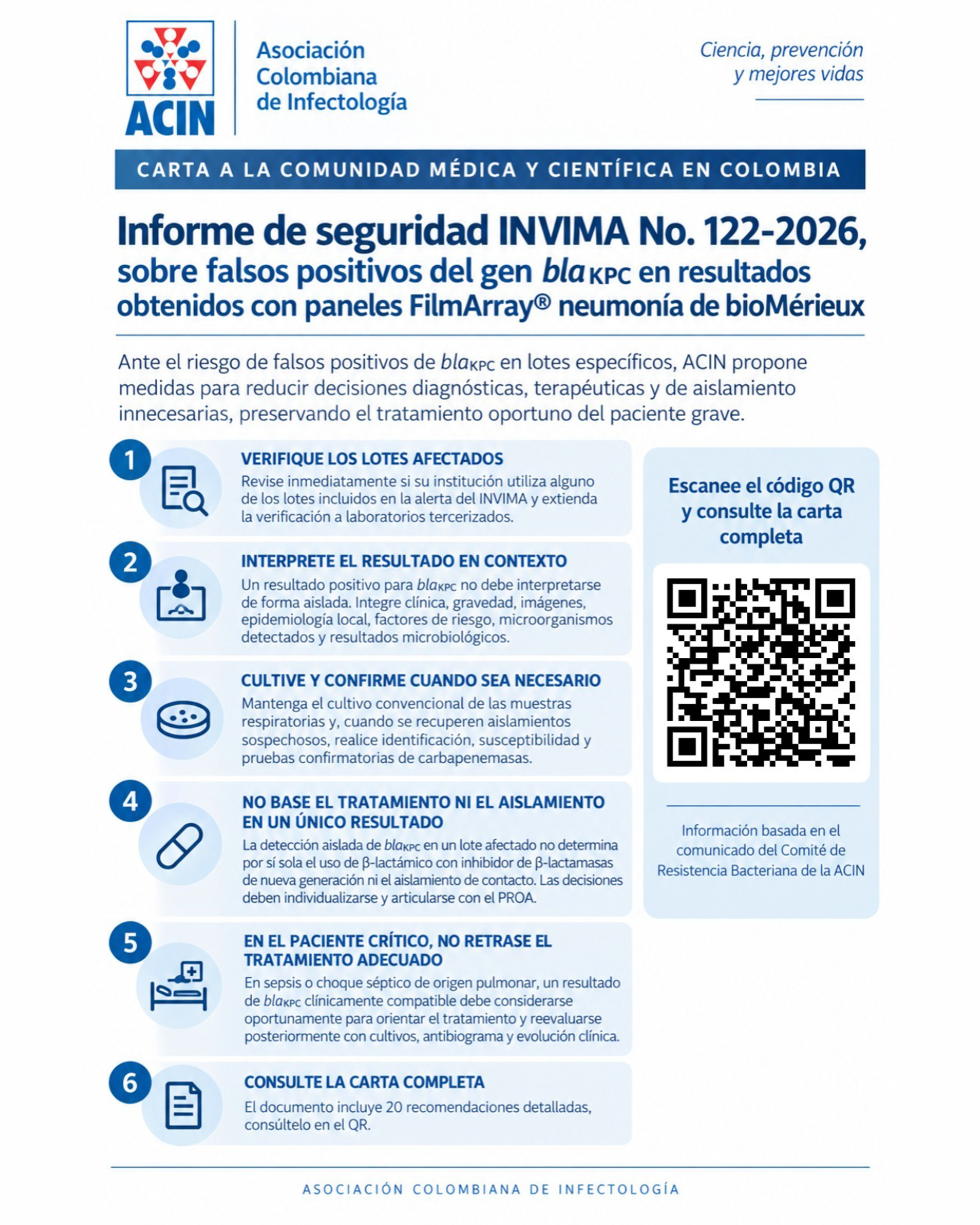 Comunicado 39 ACIN – Falsos positivos gen blaKPC