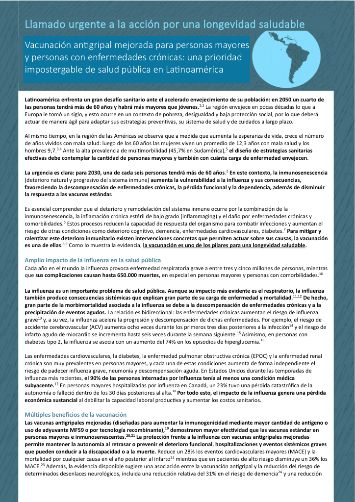 Vacunación Antigripal Mejorada en Personas Mayores
